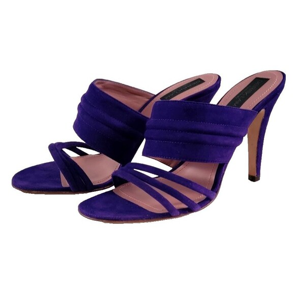 Derek Lam Shoes - Derek Lam Suede Heels Women’s 9.5 Purple Strappy NIB Italian Designer Cocktail